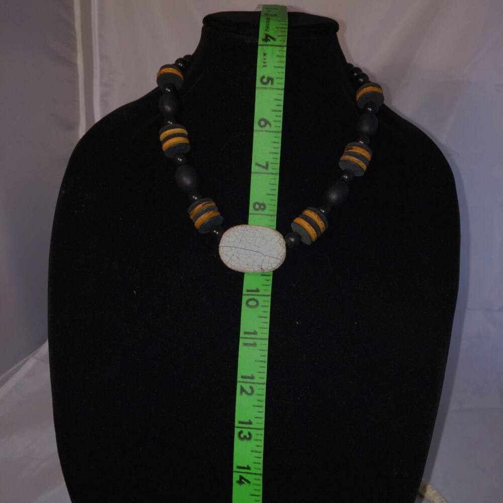Vintage wood beaded Japan Necklace